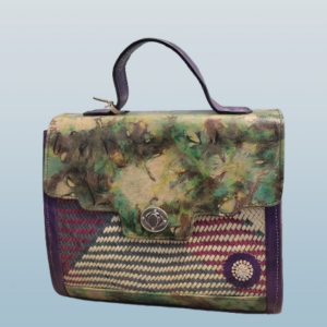 Handbag purple green/tie dye