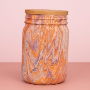 Decorative chalked jar