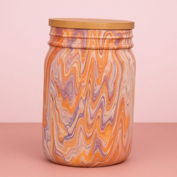 Decorative chalked jar