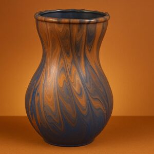 DECORATIVE BLUE GOLD VASE