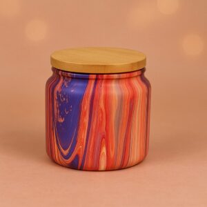 Decorative chalked jar