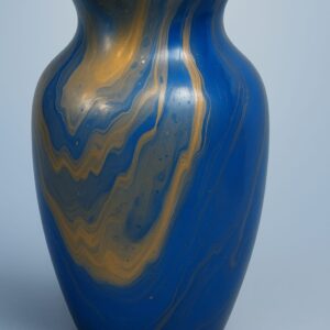 DECORATIVE BLUE/GOLD VASE