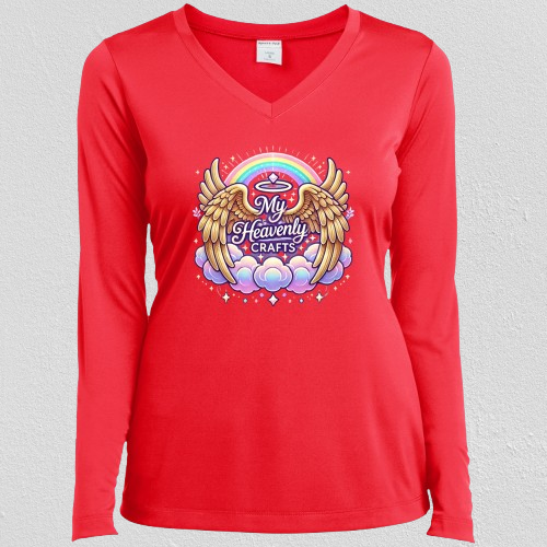 Sport-Tek Womens Long Sleeve V-Neck Tee